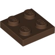 Lego destička 2x2, hnědá (4109983)